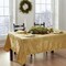 Threadmade Home Poinsettia Elegance Jacquard Holiday Tablecloth, Gold - 52"W x 70"L